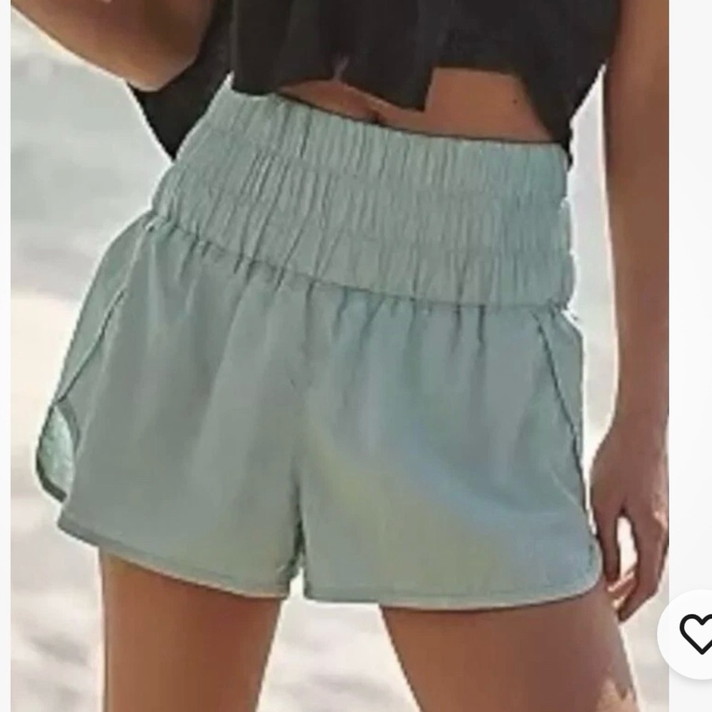 FP Movement by Free People The Way Home Mint Elastic Waist Pull On Shorts, XS